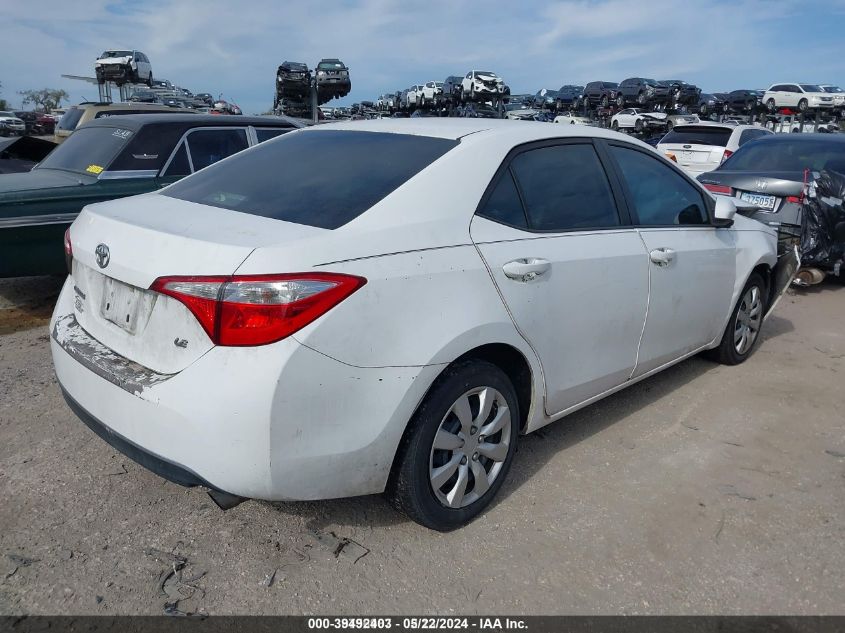 2014 Toyota Corolla Le VIN: 2T1BURHE4EC200586 Lot: 39492403