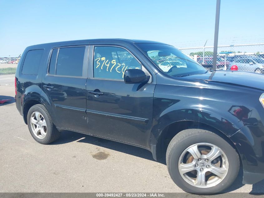 2013 Honda Pilot Ex-L VIN: 5FNYF4H74DB005963 Lot: 39492427