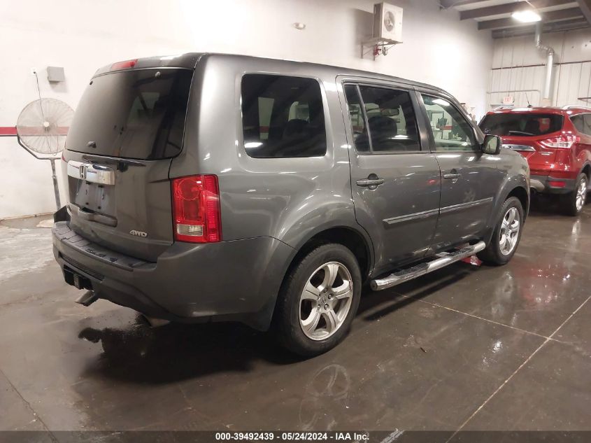 2013 Honda Pilot Ex-L VIN: 5FNYF4H57DB052161 Lot: 39492439