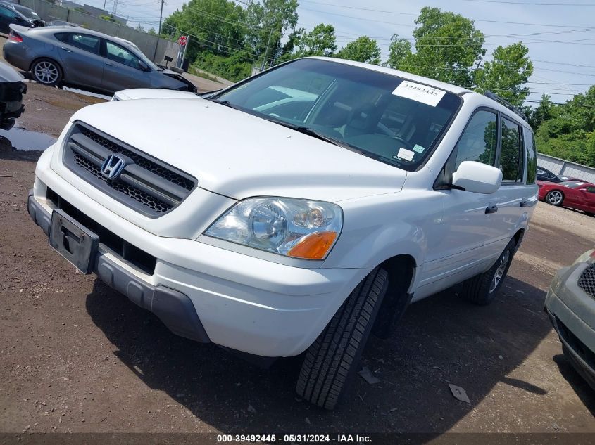 2005 Honda Pilot Exl VIN: 2HKYF18565H544875 Lot: 39492445