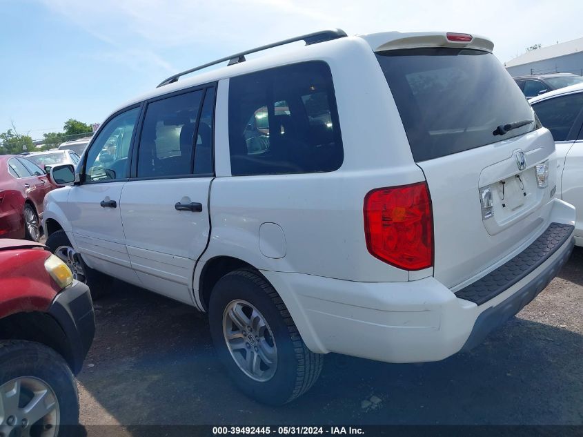 2005 Honda Pilot Exl VIN: 2HKYF18565H544875 Lot: 39492445