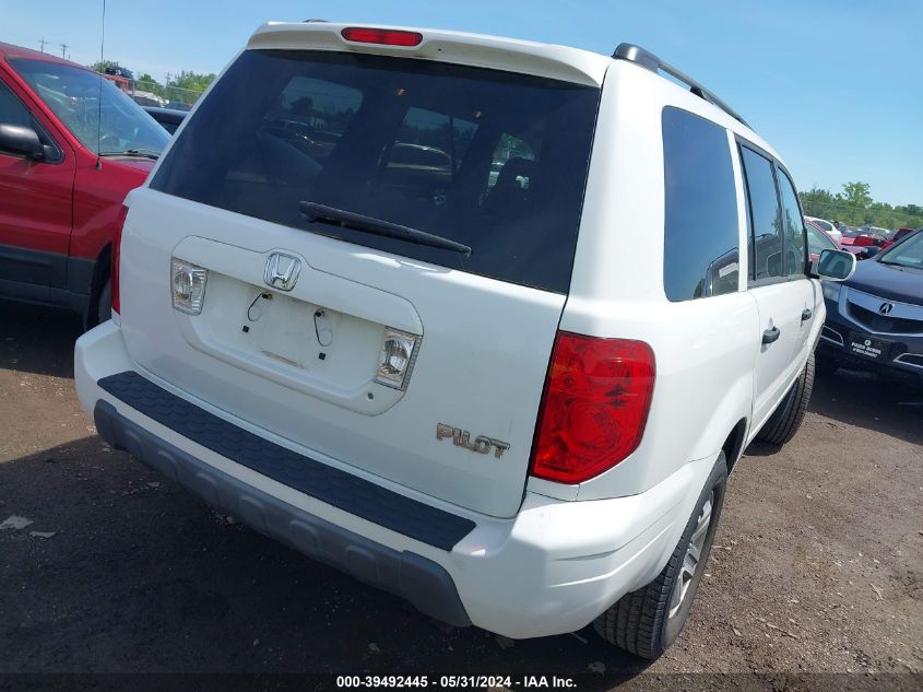 2005 Honda Pilot Exl VIN: 2HKYF18565H544875 Lot: 39492445