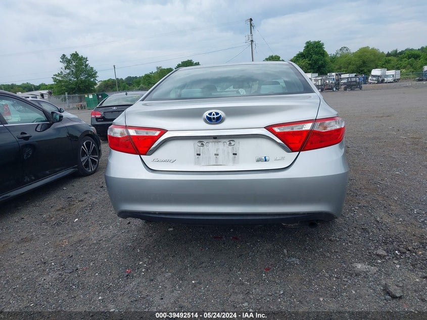 2016 Toyota Camry Hybrid Le VIN: 4T1BD1FK0GU192286 Lot: 39492514