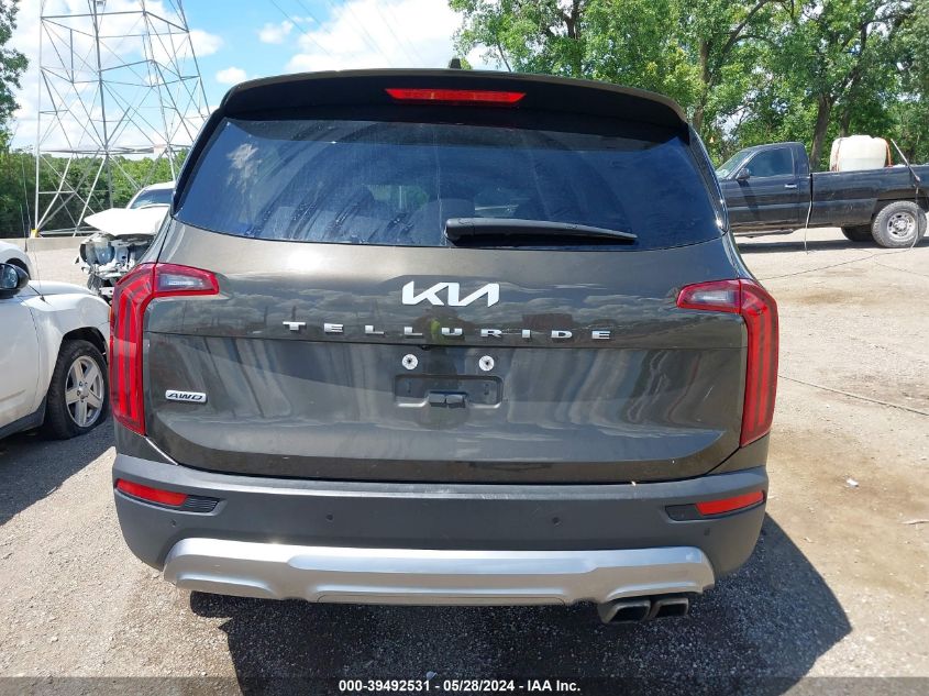 2022 Kia Telluride Ex VIN: 5XYP3DHCXNG209906 Lot: 39492531