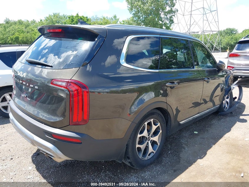 2022 Kia Telluride Ex VIN: 5XYP3DHCXNG209906 Lot: 39492531