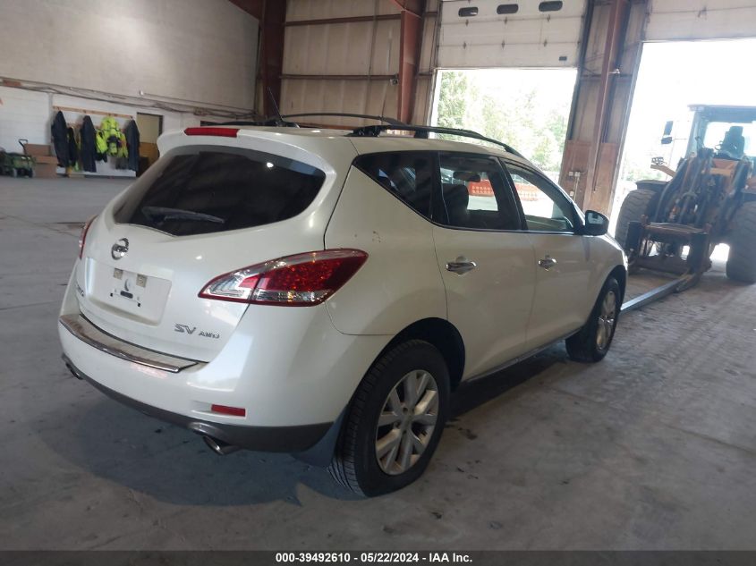 2011 Nissan Murano S/Sl/Le VIN: JN8AZ1MW7BW160749 Lot: 39492610