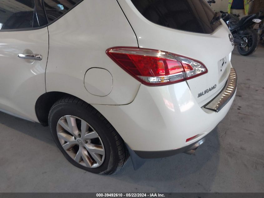 2011 Nissan Murano S/Sl/Le VIN: JN8AZ1MW7BW160749 Lot: 39492610