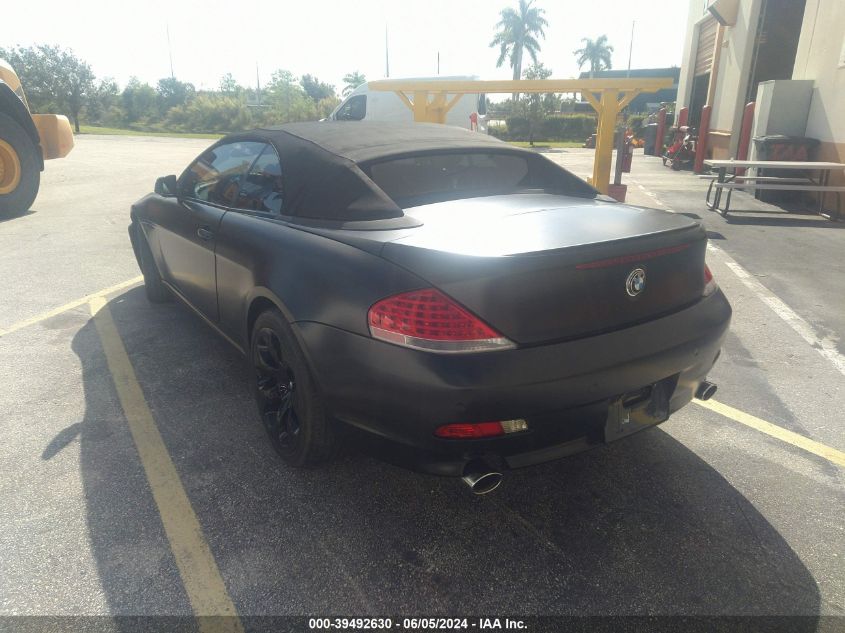 2006 BMW 650I VIN: WBAEK134X6CN76834 Lot: 39492630