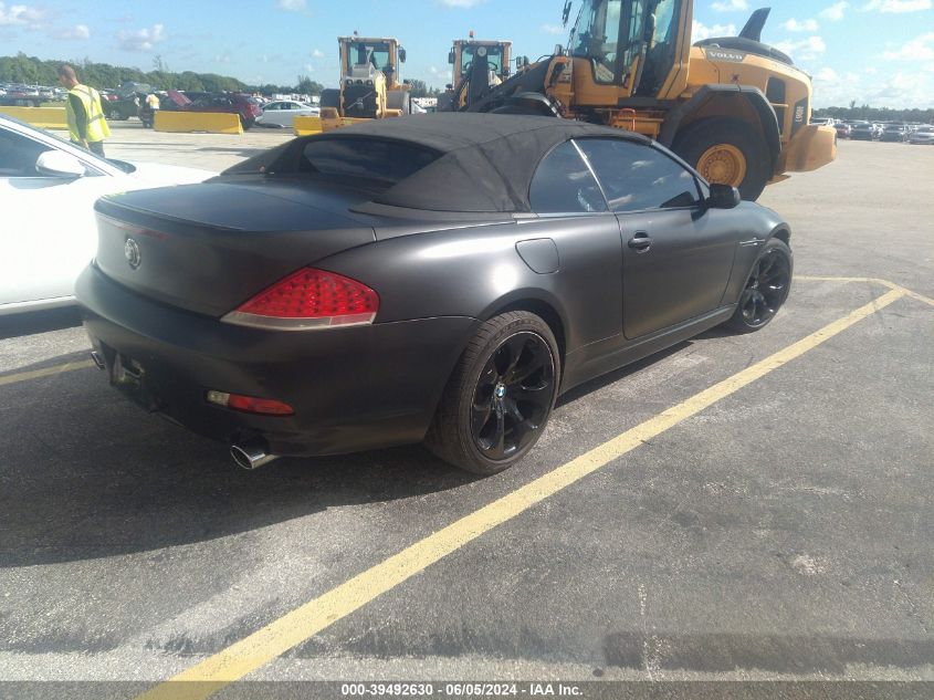 2006 BMW 650I VIN: WBAEK134X6CN76834 Lot: 39492630