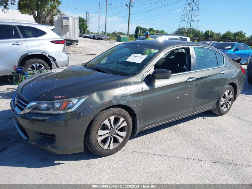 2013 Honda Accord Lx VIN: 1HGCR2F36DA253843 Lot: 39492645