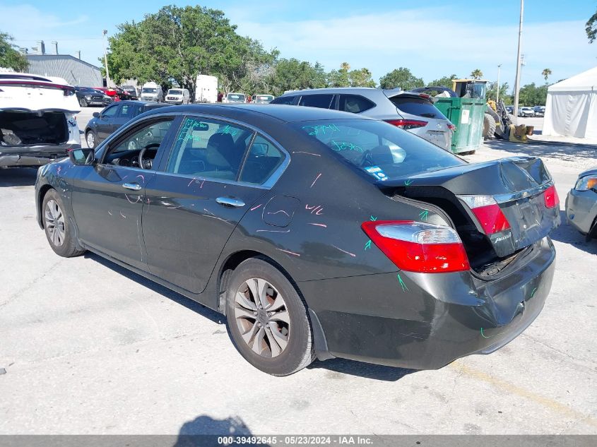 2013 Honda Accord Lx VIN: 1HGCR2F36DA253843 Lot: 39492645