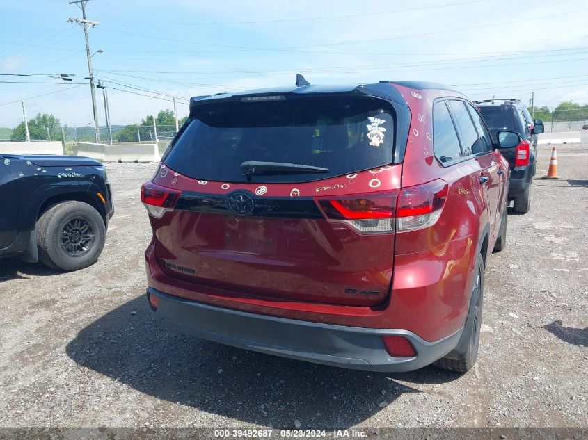 2019 Toyota Highlander Se VIN: 5TDJZRFH0KS967428 Lot: 39492687