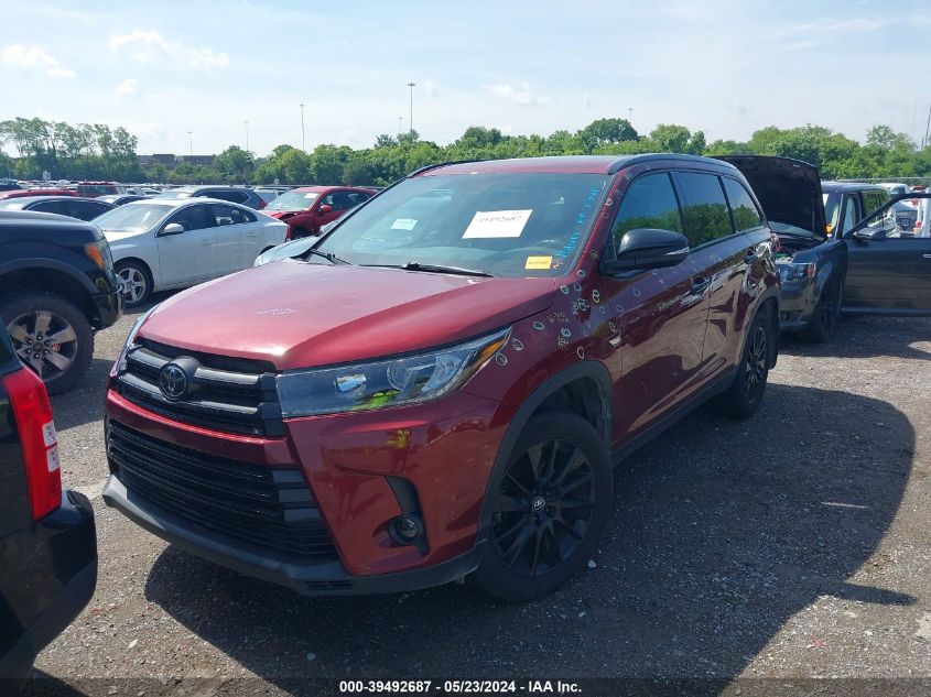 2019 Toyota Highlander Se VIN: 5TDJZRFH0KS967428 Lot: 39492687