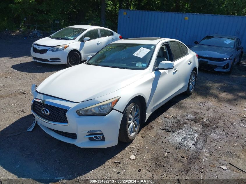 2014 Infiniti Q50 Premium VIN: JN1BV7AR9EM685537 Lot: 39492713