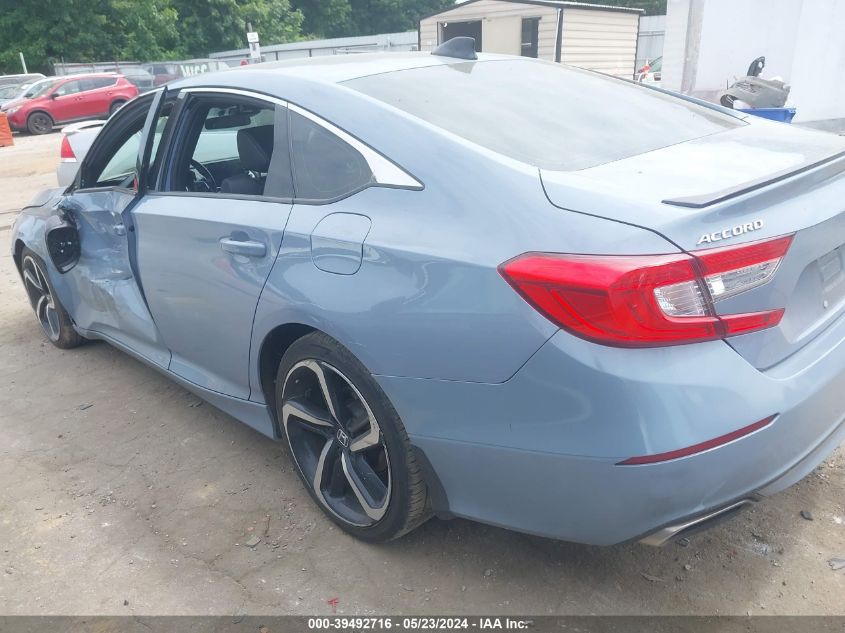 2021 Honda Accord Sport VIN: 1HGCV1F39MA035322 Lot: 39492716