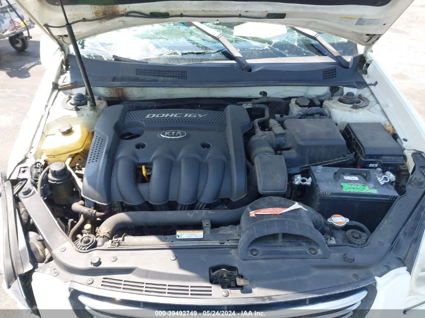 2008 Kia Optima Lx VIN: KNAGE123985203462 Lot: 39492749