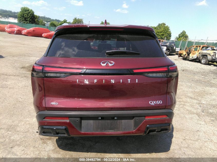 2023 Infiniti Qx60 Luxe Awd VIN: 5N1DL1FS4PC374235 Lot: 39492794