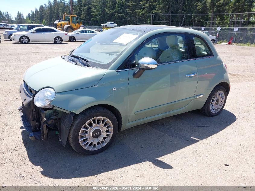 2013 Fiat 500 Lounge VIN: 3C3CFFCR6DT574706 Lot: 39492826