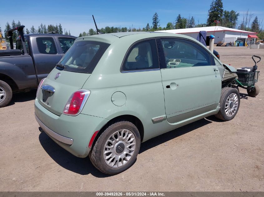 2013 Fiat 500 Lounge VIN: 3C3CFFCR6DT574706 Lot: 39492826