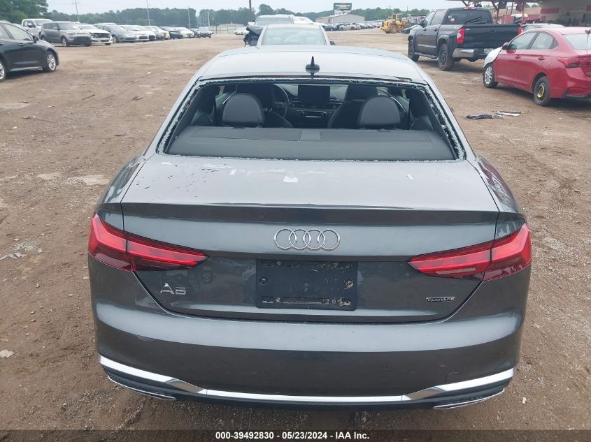 2022 Audi A5 Premium 45 Tfsi S Line Quattro S Tronic VIN: WAUSAAF5XNA026599 Lot: 39492830