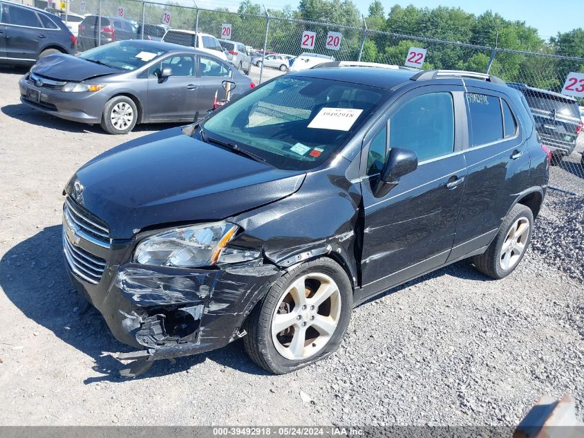 2015 Chevrolet Trax Ltz VIN: KL7CJTSB1FB072524 Lot: 39492918