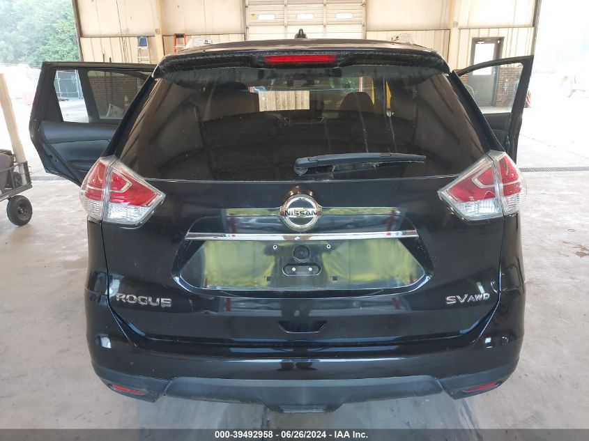 2016 Nissan Rogue Sv VIN: KNMAT2MV4GP713711 Lot: 39492958