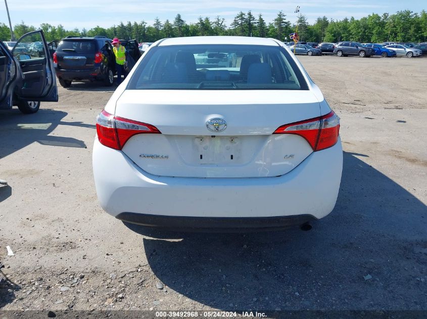 2015 Toyota Corolla Le VIN: 2T1BURHEXFC369822 Lot: 39492968