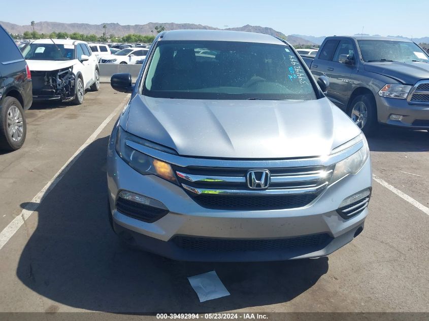 2016 Honda Pilot Lx VIN: 5FNYF6H11GB085394 Lot: 39492994