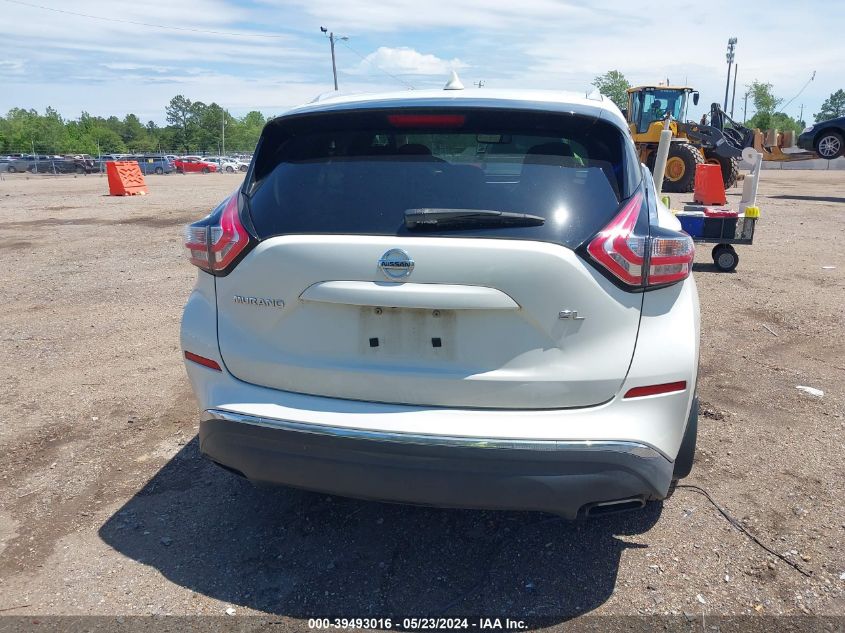 2016 Nissan Murano Sl VIN: 5N1AZ2MG0GN145268 Lot: 39493016