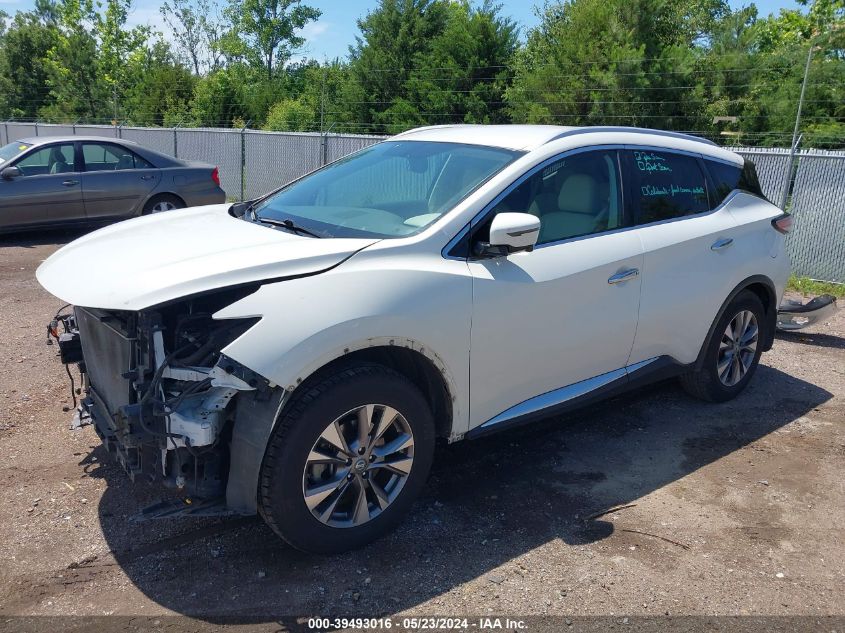 2016 Nissan Murano Sl VIN: 5N1AZ2MG0GN145268 Lot: 39493016