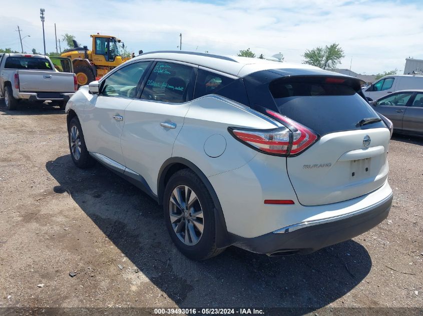 2016 Nissan Murano Sl VIN: 5N1AZ2MG0GN145268 Lot: 39493016