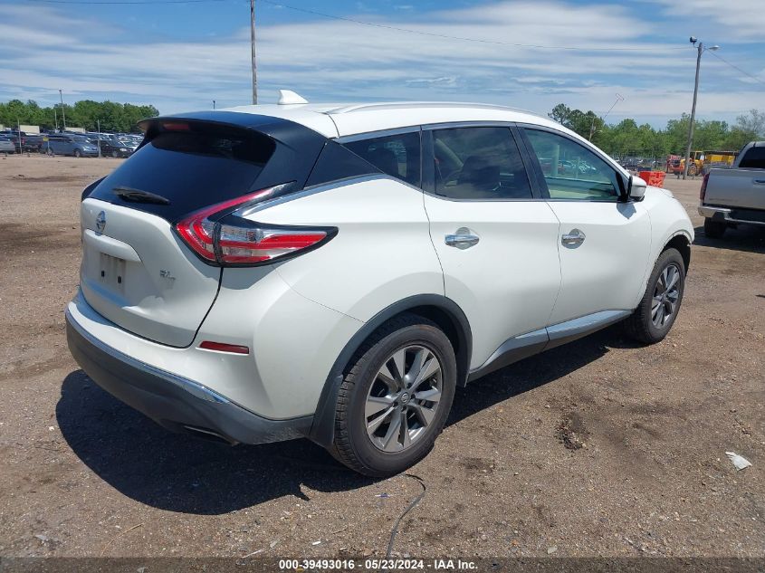 2016 Nissan Murano Sl VIN: 5N1AZ2MG0GN145268 Lot: 39493016