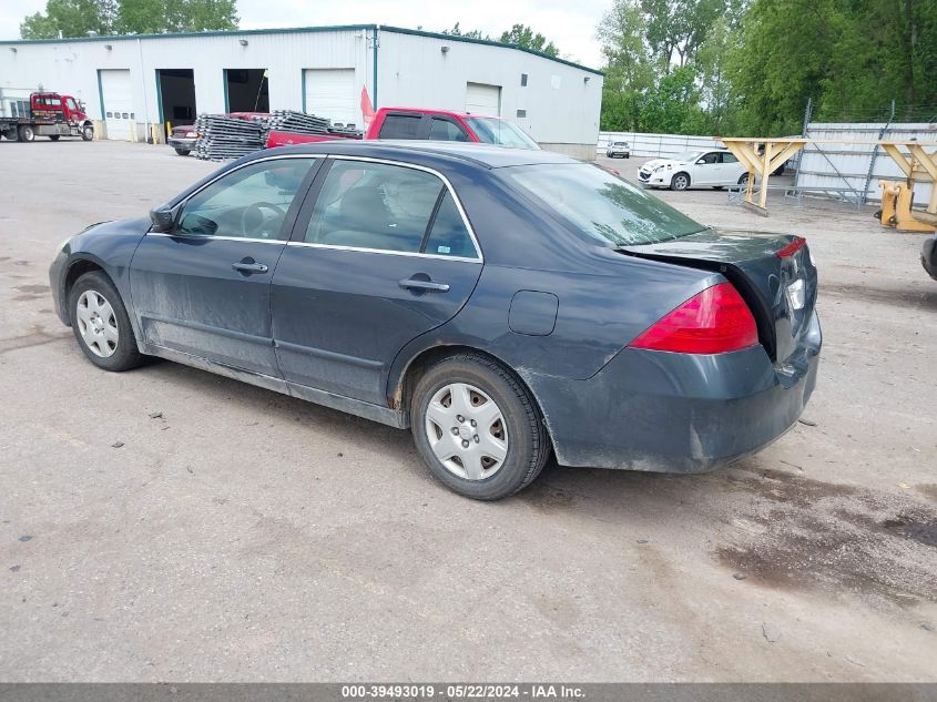 2007 Honda Accord 2.4 Lx VIN: 3HGCM564X7G707655 Lot: 39493019