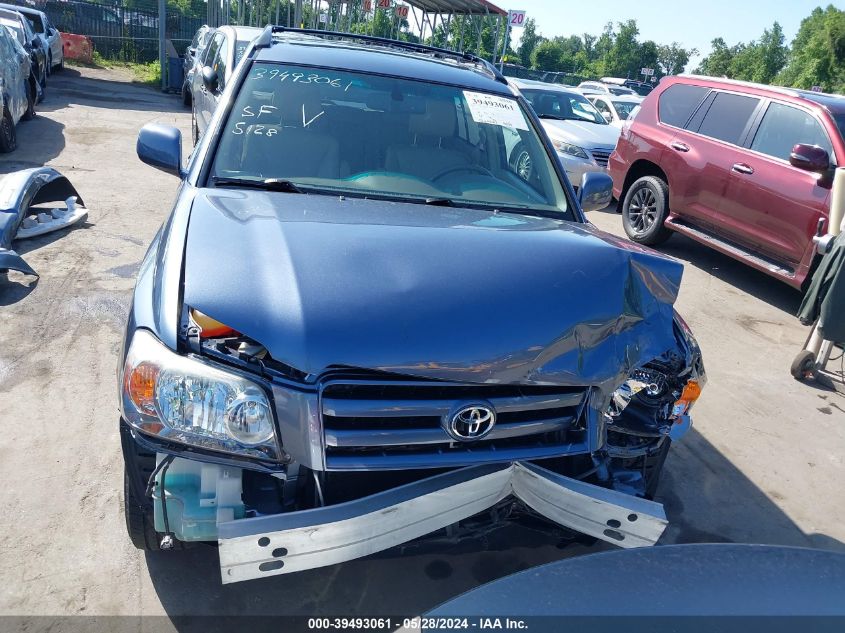 2007 Toyota Highlander Limited V6 VIN: JTEEP21A570224911 Lot: 39493061