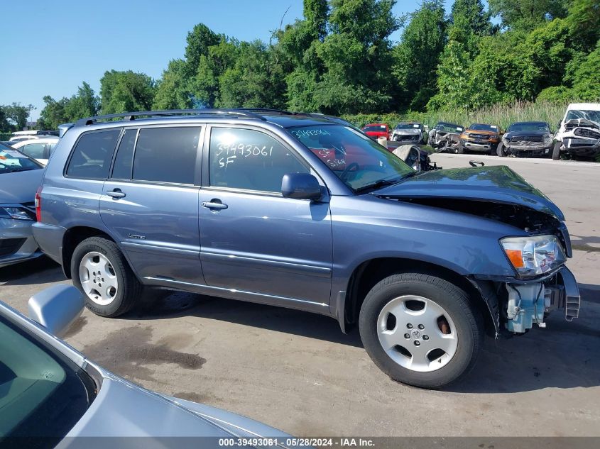 2007 Toyota Highlander Limited V6 VIN: JTEEP21A570224911 Lot: 39493061