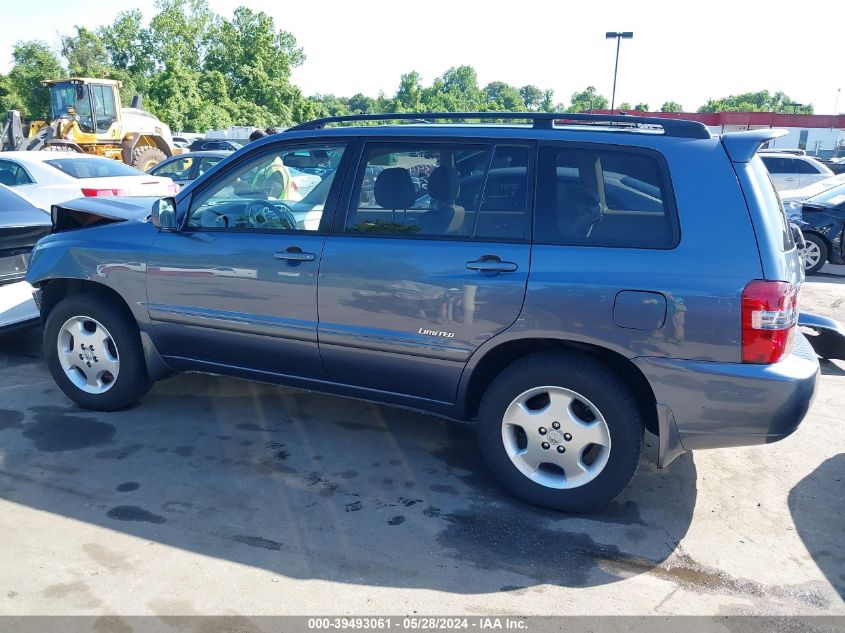 2007 Toyota Highlander Limited V6 VIN: JTEEP21A570224911 Lot: 39493061