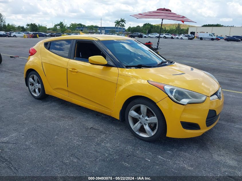 2013 Hyundai Veloster Base W/Black VIN: KMHTC6AD1DU124474 Lot: 39493075