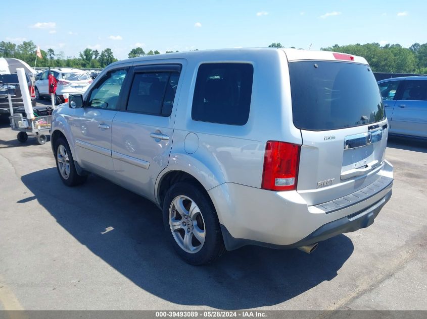 2012 Honda Pilot Ex-L VIN: 5FNYF4H61CB072896 Lot: 39493089