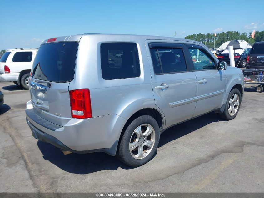 2012 Honda Pilot Ex-L VIN: 5FNYF4H61CB072896 Lot: 39493089