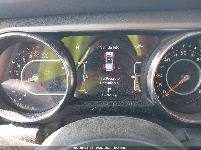 2022 Jeep Gladiator Overland 4X4 VIN: 1C6HJTFG6NL147653 Lot: 39493163