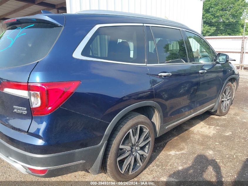 2019 Honda Pilot Touring VIN: 5FNYF6H99KB084718 Lot: 39493194