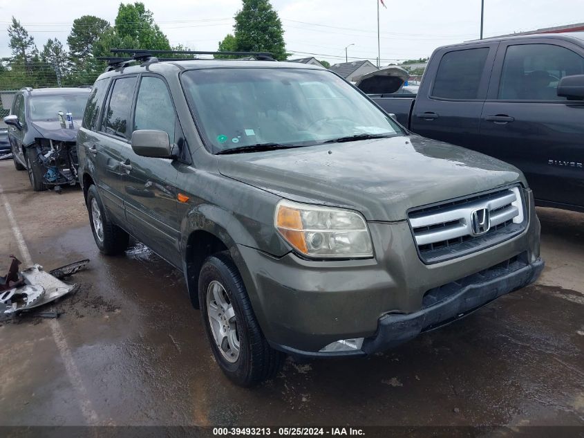 2006 Honda Pilot Ex-L VIN: 5FNYF185X6B027885 Lot: 39493213