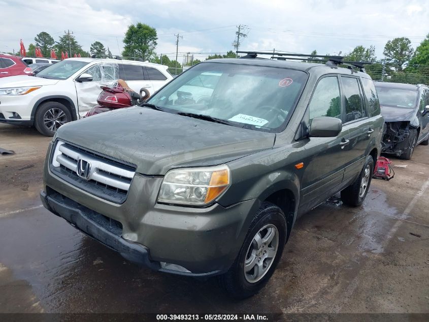 2006 Honda Pilot Ex-L VIN: 5FNYF185X6B027885 Lot: 39493213