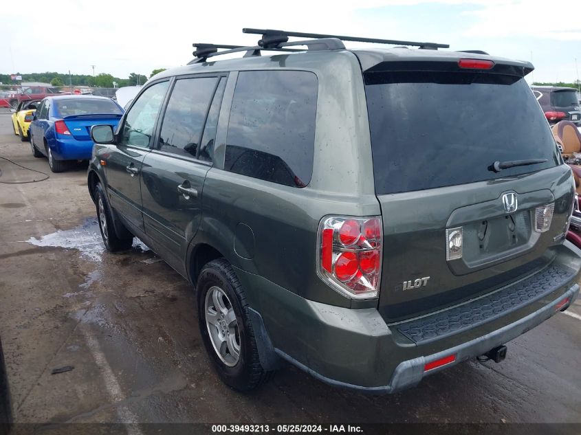 2006 Honda Pilot Ex-L VIN: 5FNYF185X6B027885 Lot: 39493213