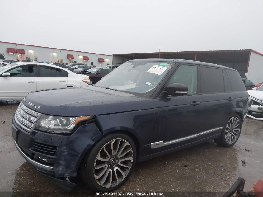 2016 Land Rover Range Rover 5.0L V8 Supercharged VIN: SALGS3EF5GA295813 Lot: 39493337