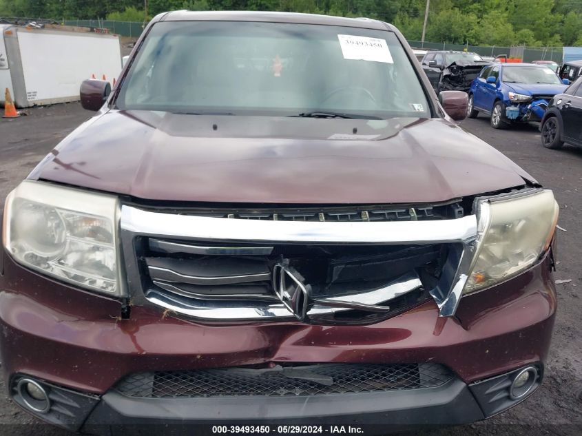 2012 Honda Pilot Ex-L VIN: 5FNYF4H52CB016103 Lot: 39493450