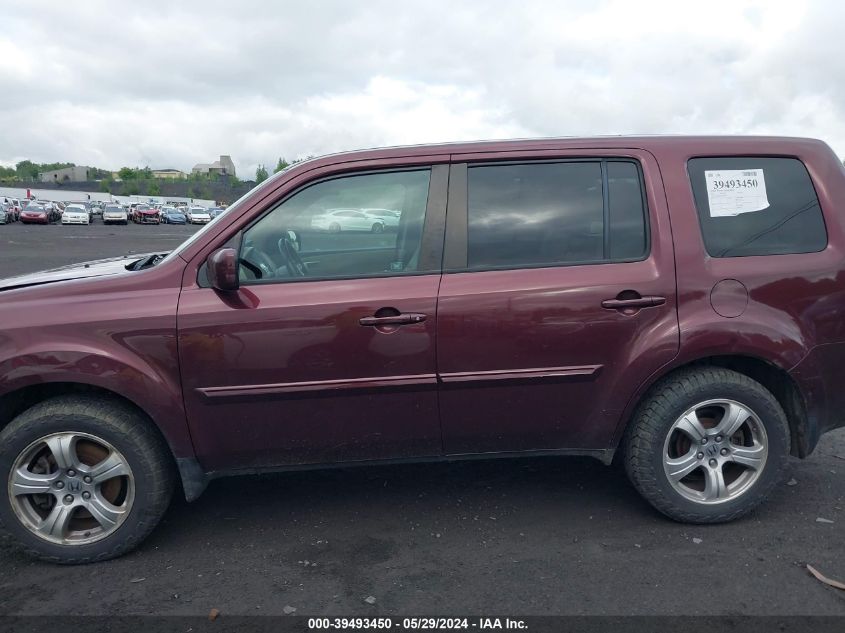 2012 Honda Pilot Ex-L VIN: 5FNYF4H52CB016103 Lot: 39493450