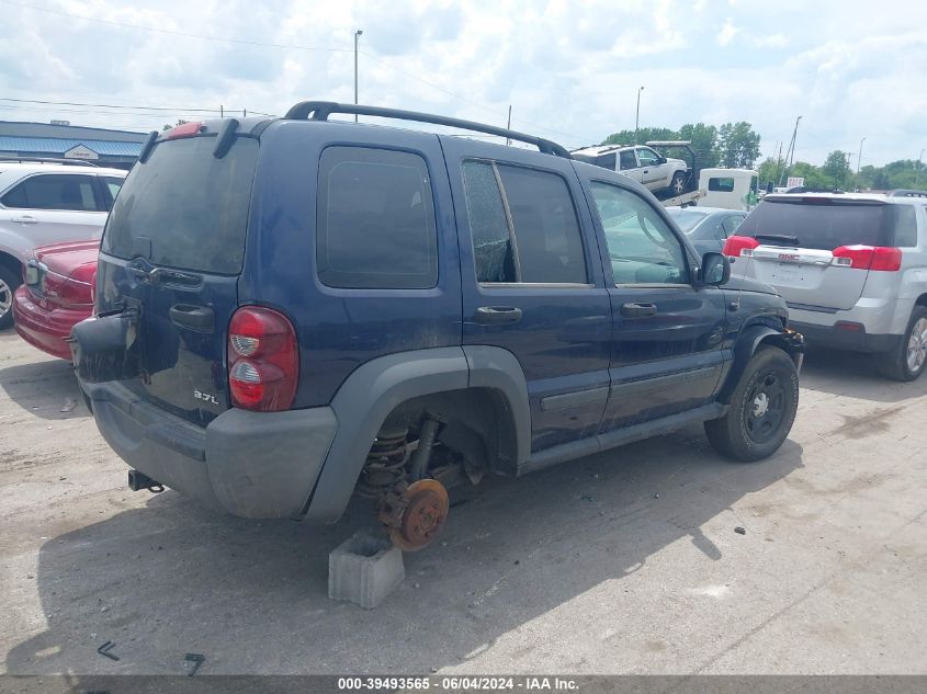 2007 Jeep Liberty Sport VIN: 1J4GL48K27W522892 Lot: 39493565