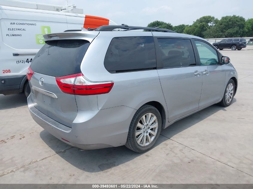 2015 Toyota Sienna Limited 7 Passenger VIN: 5TDYK3DCXFS544322 Lot: 39493601