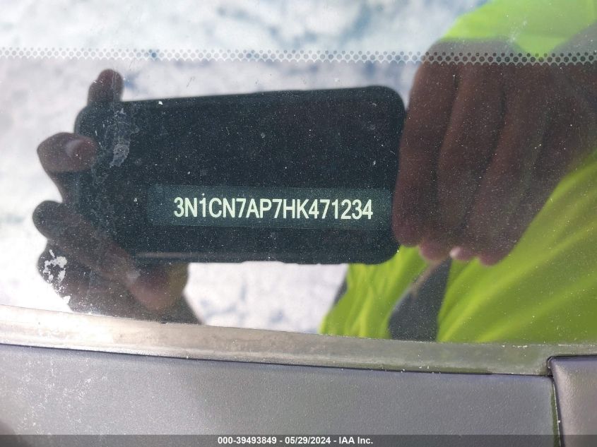 2017 Nissan Versa 1.6 Sv VIN: 3N1CN7AP7HK471234 Lot: 39493849